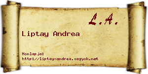 Liptay Andrea névjegykártya